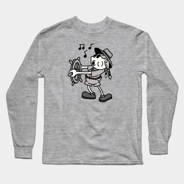 Steamboat Skip V2 Long Sleeve T-Shirt by BigThunderDesigns